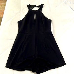 Charlotte Russe Black romper with Lace backing